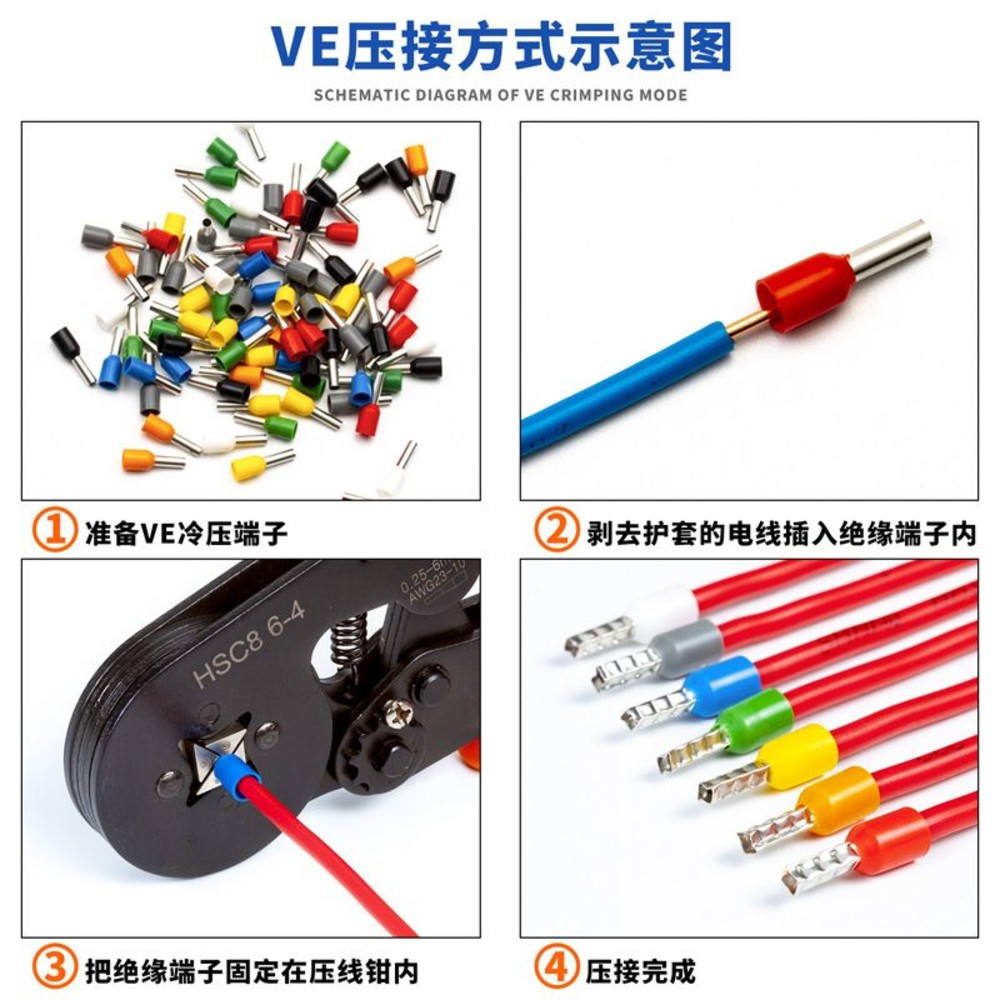 【電料 】歐式 管型 針型 接線端子 0.5~2.5 平方 1000pc | 台灣現貨 開發票