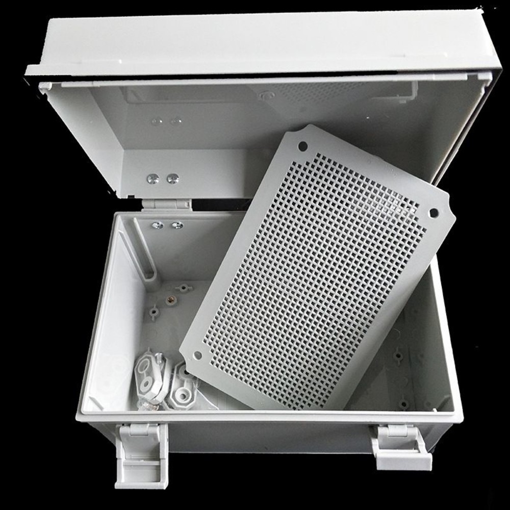 EA-014-【電料】IP66 ABS 防水配电箱 接線盒 灰蓋 合頁 底板 | 台灣現貨 開發票