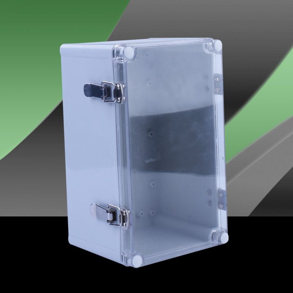 【電料】IP66 ABS 防水配电箱 接線盒 透明蓋 絞鍊 底板 不鏽鋼扣 中繼 集線 電箱 水電 電工 配電 電線 圖片