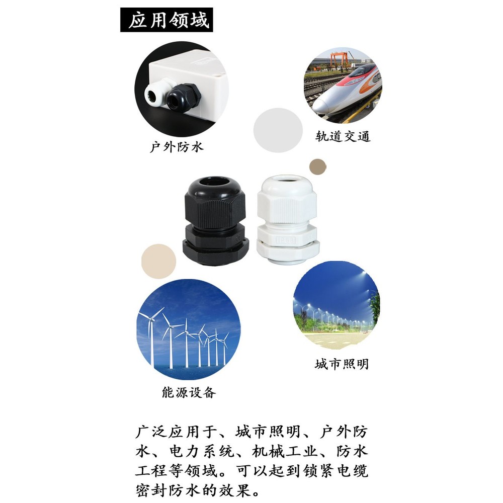 【電料 84】IP68 塑膠 防水接頭 電纜 氣密 密封 格蘭頭 | 台灣現貨 開發票